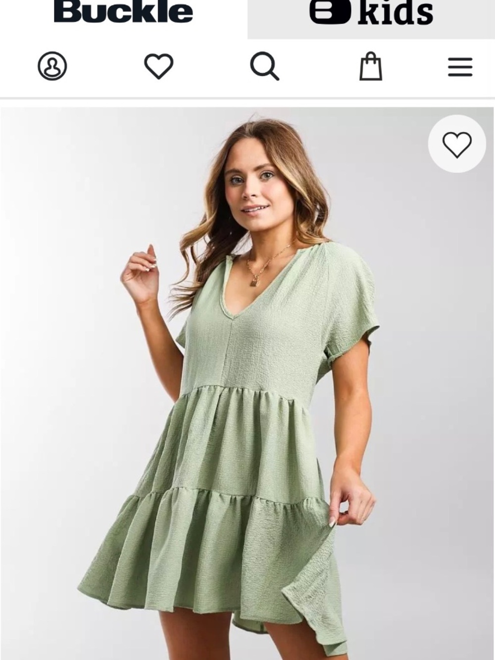 HYFVE Notched Collar Babydoll Dress